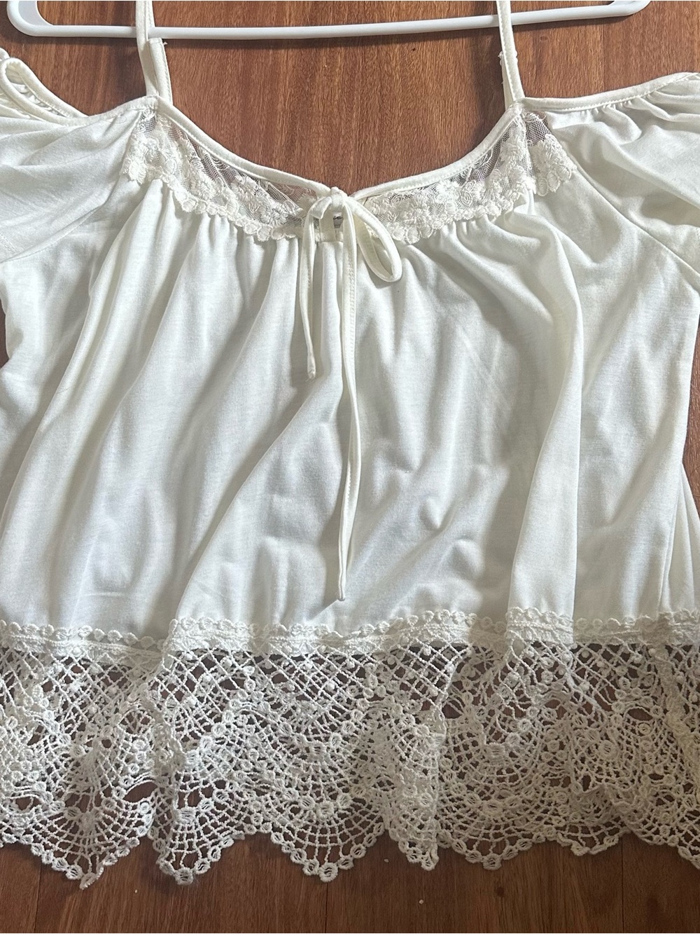 American Rag Cream Lace-Trim Cami Tank
